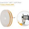 image50 Feet Weather Stripping Door Seal 12quot Wide X 18quot Thick Door Seal Strip High Density Foam Tape Adhesive Strip for Door SoundproofingWindow Insulation 12quot x 18quot x 50FTWhiteWhite