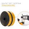 image50 Feet Weather Stripping Door Seal 12quot Wide X 18quot Thick Door Seal Strip High Density Foam Tape Adhesive Strip for Door SoundproofingWindow Insulation 12quot x 18quot x 50FTWhiteBlack