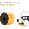 image50 Feet Weather Stripping Door Seal 12quot Wide X 18quot Thick Door Seal Strip High Density Foam Tape Adhesive Strip for Door SoundproofingWindow Insulation 12quot x 18quot x 50FTWhiteBlack