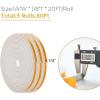 image50 Feet Weather Stripping Door Seal 12quot Wide X 18quot Thick Door Seal Strip High Density Foam Tape Adhesive Strip for Door SoundproofingWindow Insulation 12quot x 18quot x 50FTWhiteWhite
