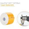 image50 Feet Weather Stripping Door Seal 12quot Wide X 18quot Thick Door Seal Strip High Density Foam Tape Adhesive Strip for Door SoundproofingWindow Insulation 12quot x 18quot x 50FTWhiteWhite