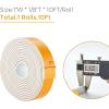 image50 Feet Weather Stripping Door Seal 12quot Wide X 18quot Thick Door Seal Strip High Density Foam Tape Adhesive Strip for Door SoundproofingWindow Insulation 12quot x 18quot x 50FTWhiteWhite