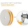 image50 Feet Weather Stripping Door Seal 12quot Wide X 18quot Thick Door Seal Strip High Density Foam Tape Adhesive Strip for Door SoundproofingWindow Insulation 12quot x 18quot x 50FTWhiteWhite
