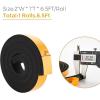 image50 Feet Weather Stripping Door Seal 12quot Wide X 18quot Thick Door Seal Strip High Density Foam Tape Adhesive Strip for Door SoundproofingWindow Insulation 12quot x 18quot x 50FTWhiteBlack