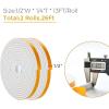 image50 Feet Weather Stripping Door Seal 12quot Wide X 18quot Thick Door Seal Strip High Density Foam Tape Adhesive Strip for Door SoundproofingWindow Insulation 12quot x 18quot x 50FTWhiteWhite