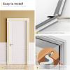 imageWeather Stripping Door Seal Strip Soundproof Q Foam Tape Exterior Door Insulation Strip for Large Gap Easy to InstallGrey 40FTGray