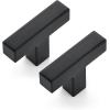 imageRavinte 10 Pack Square Bar Kitchen Cabinet Handles Gold Cabinet Pulls Drawer Pulls with 614 Inch Hole Center Kitchen Cabinet HardwareBlack
