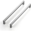 imageRavinte 10 Pack Square Bar Kitchen Cabinet Handles Gold Cabinet Pulls Drawer Pulls with 614 Inch Hole Center Kitchen Cabinet HardwareBrushed Nickel
