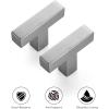 imageRavinte 10 Pack Square Bar Kitchen Cabinet Handles Gold Cabinet Pulls Drawer Pulls with 614 Inch Hole Center Kitchen Cabinet HardwareBrushed Nickel