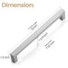 imageRavinte 10 Pack Square Bar Kitchen Cabinet Handles Gold Cabinet Pulls Drawer Pulls with 614 Inch Hole Center Kitchen Cabinet HardwareBrushed Nickel