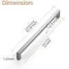 imageRavinte 10 Pack Square Bar Kitchen Cabinet Handles Gold Cabinet Pulls Drawer Pulls with 614 Inch Hole Center Kitchen Cabinet HardwareBrushed Nickel