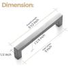 imageRavinte 10 Pack Square Bar Kitchen Cabinet Handles Gold Cabinet Pulls Drawer Pulls with 614 Inch Hole Center Kitchen Cabinet HardwareBrushed Nickel