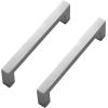 imageRavinte 10 Pack Square Bar Kitchen Cabinet Handles Gold Cabinet Pulls Drawer Pulls with 614 Inch Hole Center Kitchen Cabinet HardwareBrushed Nickel