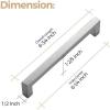 imageRavinte 10 Pack Square Bar Kitchen Cabinet Handles Gold Cabinet Pulls Drawer Pulls with 614 Inch Hole Center Kitchen Cabinet HardwareBrushed Nickel