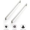 imageRavinte 10 Pack Square Bar Kitchen Cabinet Handles Gold Cabinet Pulls Drawer Pulls with 614 Inch Hole Center Kitchen Cabinet HardwareBrushed Nickel