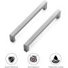 imageRavinte 10 Pack Square Bar Kitchen Cabinet Handles Gold Cabinet Pulls Drawer Pulls with 614 Inch Hole Center Kitchen Cabinet HardwareBrushed Nickel