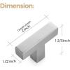 imageRavinte 10 Pack Square Bar Kitchen Cabinet Handles Gold Cabinet Pulls Drawer Pulls with 614 Inch Hole Center Kitchen Cabinet HardwareBrushed Nickel