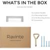 imageRavinte 10 Pack Square Bar Kitchen Cabinet Handles Gold Cabinet Pulls Drawer Pulls with 614 Inch Hole Center Kitchen Cabinet HardwareBrushed Nickel