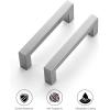 imageRavinte 10 Pack Square Bar Kitchen Cabinet Handles Gold Cabinet Pulls Drawer Pulls with 614 Inch Hole Center Kitchen Cabinet HardwareBrushed Nickel