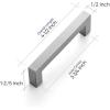 imageRavinte 10 Pack Square Bar Kitchen Cabinet Handles Gold Cabinet Pulls Drawer Pulls with 614 Inch Hole Center Kitchen Cabinet HardwareBrushed Nickel