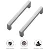 imageRavinte 10 Pack Square Bar Kitchen Cabinet Handles Gold Cabinet Pulls Drawer Pulls with 614 Inch Hole Center Kitchen Cabinet HardwareBrushed Nickel