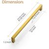 imageRavinte 10 Pack Square Bar Kitchen Cabinet Handles Gold Cabinet Pulls Drawer Pulls with 614 Inch Hole Center Kitchen Cabinet HardwareGold
