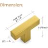 imageRavinte 10 Pack Square Bar Kitchen Cabinet Handles Gold Cabinet Pulls Drawer Pulls with 614 Inch Hole Center Kitchen Cabinet HardwareGold