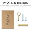 imageRavinte 10 Pack Square Bar Kitchen Cabinet Handles Gold Cabinet Pulls Drawer Pulls with 614 Inch Hole Center Kitchen Cabinet HardwareGold