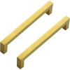 imageRavinte 10 Pack Square Bar Kitchen Cabinet Handles Gold Cabinet Pulls Drawer Pulls with 614 Inch Hole Center Kitchen Cabinet HardwareGold