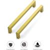 imageRavinte 10 Pack Square Bar Kitchen Cabinet Handles Gold Cabinet Pulls Drawer Pulls with 614 Inch Hole Center Kitchen Cabinet HardwareGold