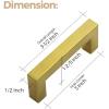 imageRavinte 10 Pack Square Bar Kitchen Cabinet Handles Gold Cabinet Pulls Drawer Pulls with 614 Inch Hole Center Kitchen Cabinet HardwareGold