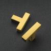 imageRavinte 10 Pack Square Bar Kitchen Cabinet Handles Gold Cabinet Pulls Drawer Pulls with 614 Inch Hole Center Kitchen Cabinet HardwareGold