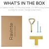 imageRavinte 10 Pack Square Bar Kitchen Cabinet Handles Gold Cabinet Pulls Drawer Pulls with 614 Inch Hole Center Kitchen Cabinet HardwareGold