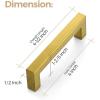 imageRavinte 10 Pack Square Bar Kitchen Cabinet Handles Gold Cabinet Pulls Drawer Pulls with 614 Inch Hole Center Kitchen Cabinet HardwareGold