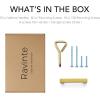 imageRavinte 10 Pack Square Bar Kitchen Cabinet Handles Gold Cabinet Pulls Drawer Pulls with 614 Inch Hole Center Kitchen Cabinet HardwareGold