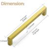 imageRavinte 10 Pack Square Bar Kitchen Cabinet Handles Gold Cabinet Pulls Drawer Pulls with 614 Inch Hole Center Kitchen Cabinet HardwareGold