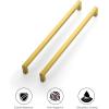 imageRavinte 10 Pack Square Bar Kitchen Cabinet Handles Gold Cabinet Pulls Drawer Pulls with 614 Inch Hole Center Kitchen Cabinet HardwareGold