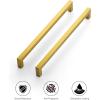 imageRavinte 10 Pack Square Bar Kitchen Cabinet Handles Gold Cabinet Pulls Drawer Pulls with 614 Inch Hole Center Kitchen Cabinet HardwareGold