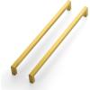 imageRavinte 10 Pack Square Bar Kitchen Cabinet Handles Gold Cabinet Pulls Drawer Pulls with 614 Inch Hole Center Kitchen Cabinet HardwareGold