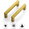 imageRavinte 10 Pack Square Bar Kitchen Cabinet Handles Gold Cabinet Pulls Drawer Pulls with 614 Inch Hole Center Kitchen Cabinet HardwareGold