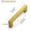imageRavinte 10 Pack Square Bar Kitchen Cabinet Handles Gold Cabinet Pulls Drawer Pulls with 614 Inch Hole Center Kitchen Cabinet HardwareGold
