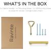 imageRavinte 10 Pack Square Bar Kitchen Cabinet Handles Gold Cabinet Pulls Drawer Pulls with 614 Inch Hole Center Kitchen Cabinet HardwareGold