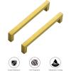 imageRavinte 10 Pack Square Bar Kitchen Cabinet Handles Gold Cabinet Pulls Drawer Pulls with 614 Inch Hole Center Kitchen Cabinet HardwareGold