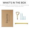 imageRavinte 10 Pack Square Bar Kitchen Cabinet Handles Gold Cabinet Pulls Drawer Pulls with 614 Inch Hole Center Kitchen Cabinet HardwareGold