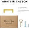 imageRavinte 10 Pack Square Bar Kitchen Cabinet Handles Gold Cabinet Pulls Drawer Pulls with 614 Inch Hole Center Kitchen Cabinet HardwareGold