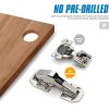 imageRavinte 4 Pack Soft Close Hidden Hinges Surface Mount Kitchen Cabinet Hinges No Predrilled Heavy Duty for Kitchen Cabinet Cupboard Door40