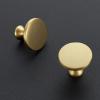 imageRavinte 5 Pack Brushed Brass Solid Kitchen Cabinet Knobs Zinc Alloy Door Knobs Cabinet Hardware Gold Dresser Drawer Handles Drawer Pulls with ScrewdriverCasual