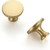 imageRavinte 5 Pack Brushed Brass Solid Kitchen Cabinet Knobs Zinc Alloy Door Knobs Cabinet Hardware Gold Dresser Drawer Handles Drawer Pulls with ScrewdriverCasual