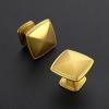 imageRavinte 5 Pack Brushed Brass Solid Kitchen Cabinet Knobs Zinc Alloy Door Knobs Cabinet Hardware Gold Dresser Drawer Handles Drawer Pulls with ScrewdriverTraditional