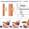 imageRavinte 5 Pack Brushed Brass Solid Kitchen Cabinet Knobs Zinc Alloy Door Knobs Cabinet Hardware Gold Dresser Drawer Handles Drawer Pulls with ScrewdriverModern